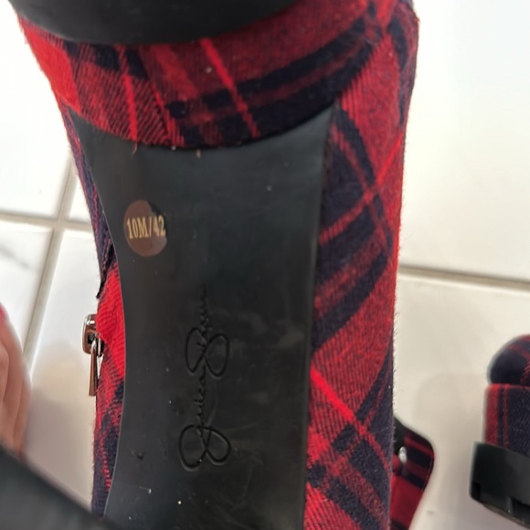 Jessica Simpson Boots - Size 10 - Red Plaid - Picture 5 of 5